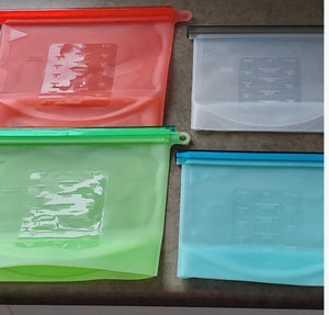 Silicone Bags (1 Large, 1 Medium)