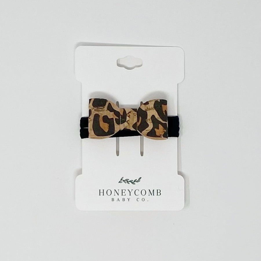 Rylie Bow Headband - Leopard