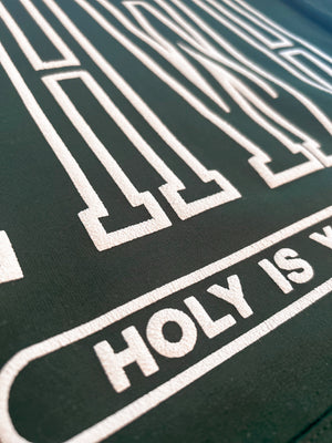YHWH Textured Puff Hoodie - Forest Green