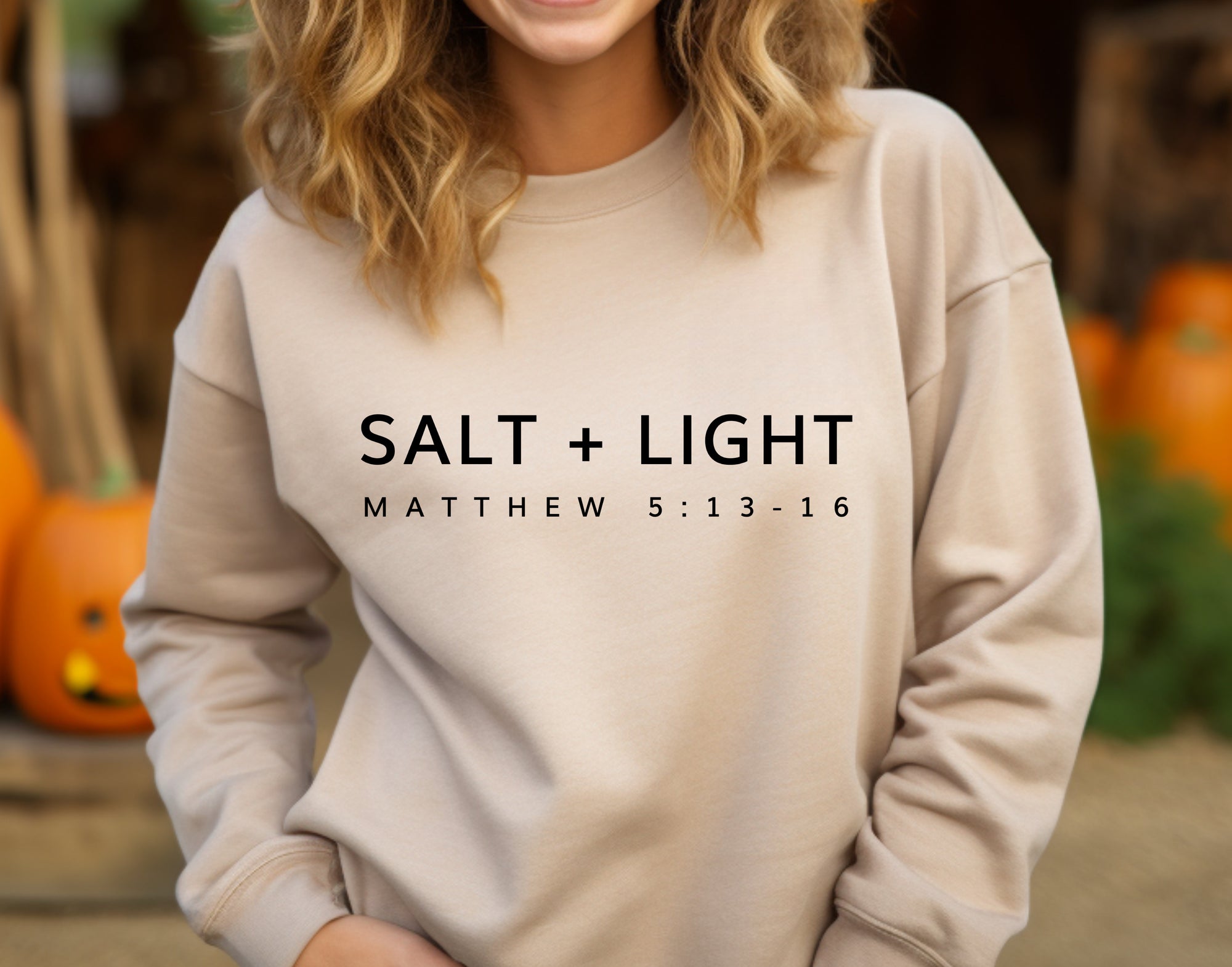 Salt + Light Christian Crewneck • Sand