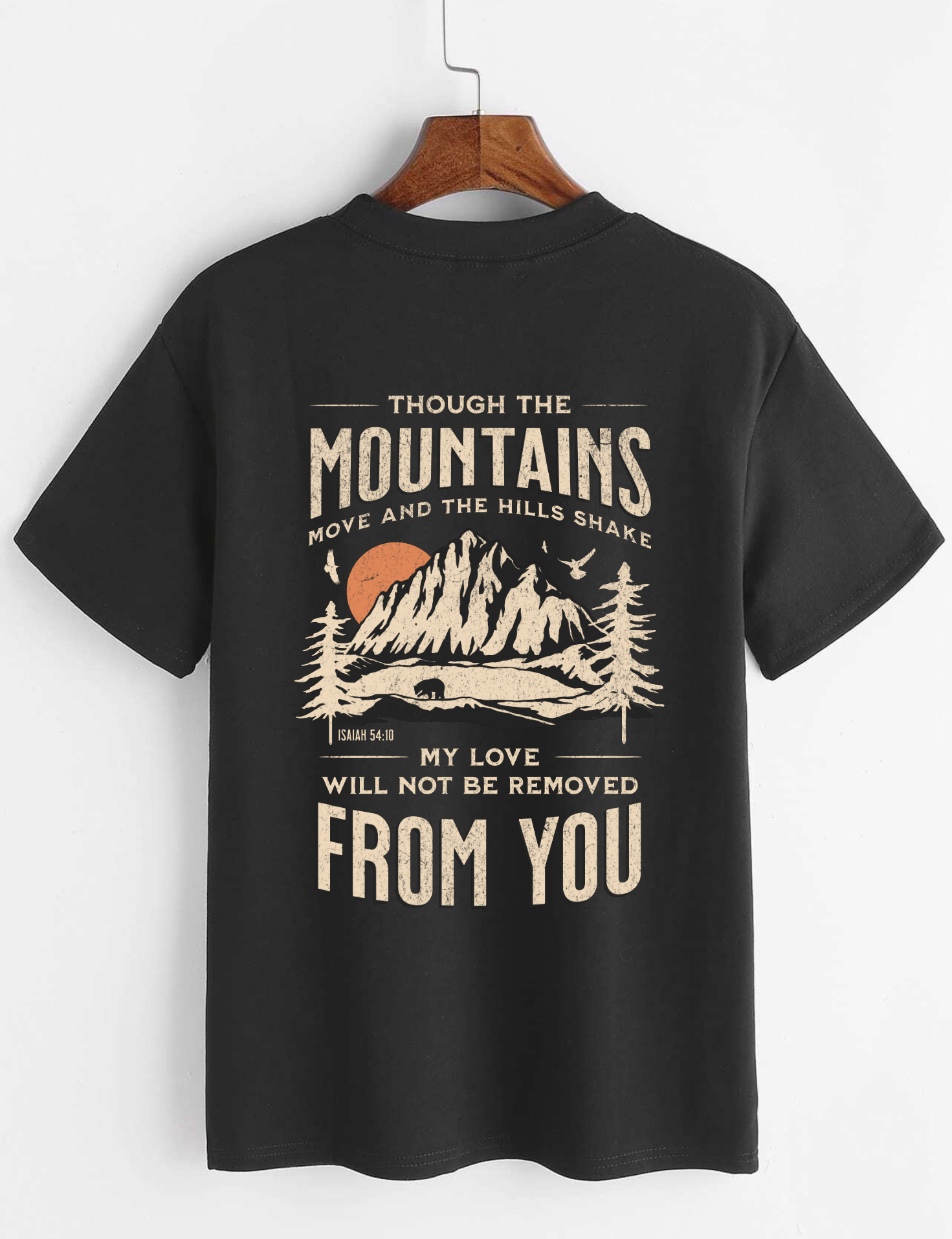 Though The Mountains - Men's Christian T-Shirt