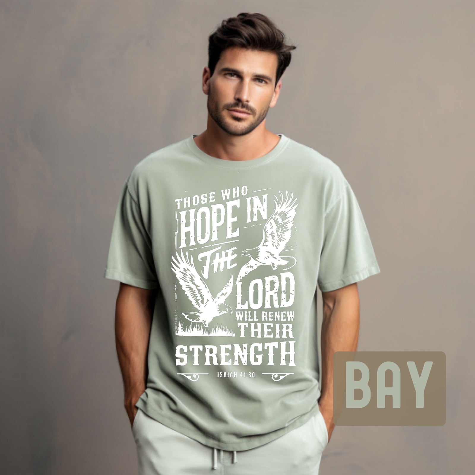 Hope In The Lord T-Shirt in Bay