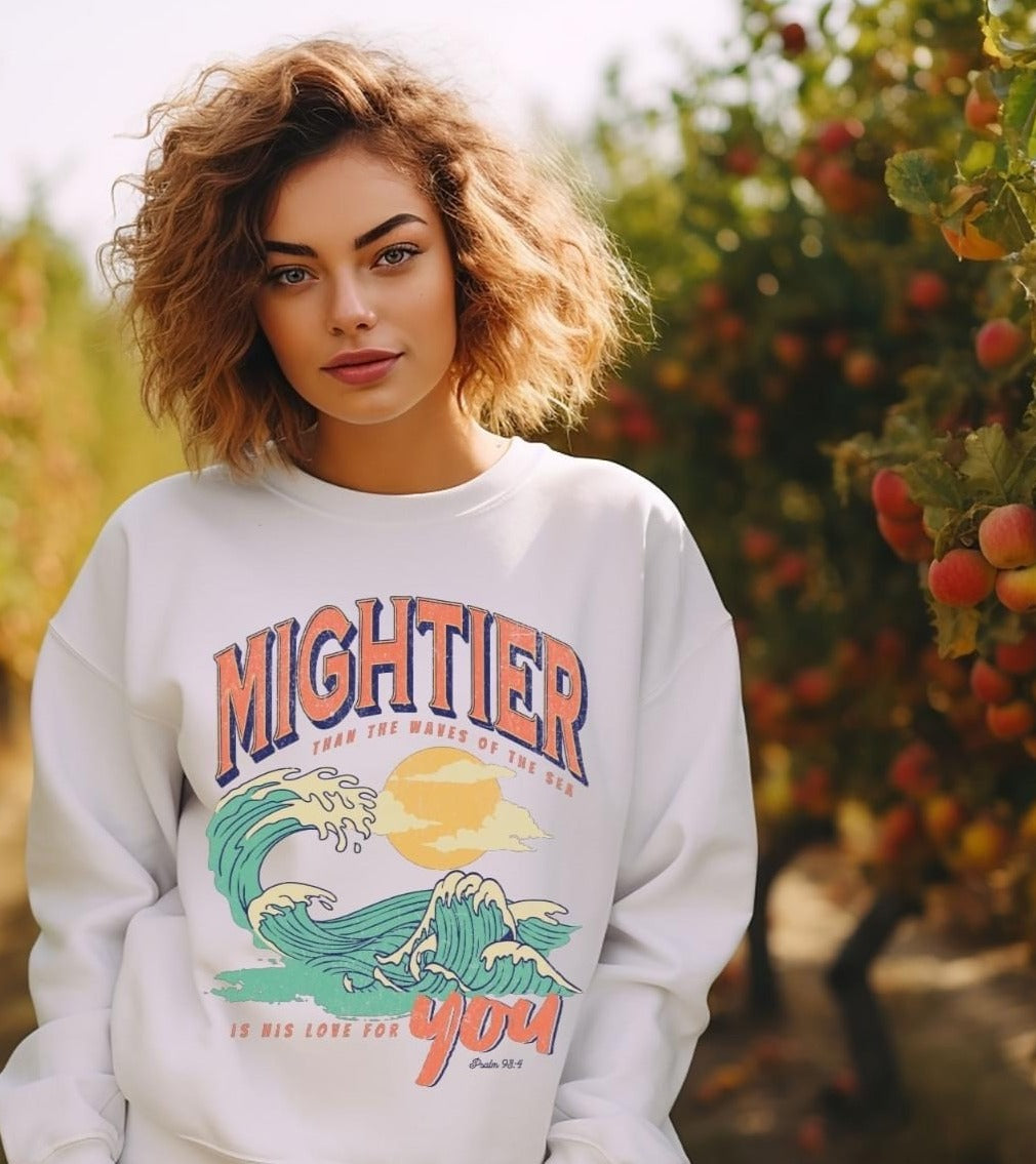 Mightier Than The Waves Of The Sea Crewneck