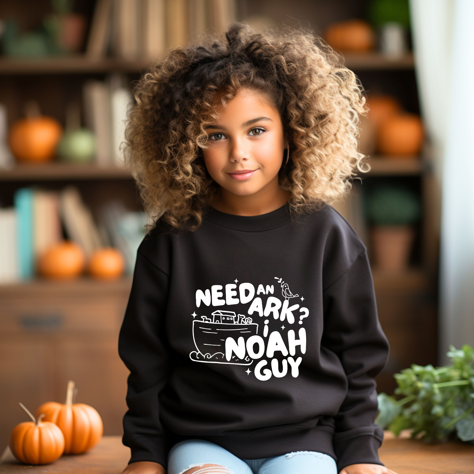 Need An Ark? I Noah Guy Kids Crewneck