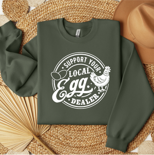 Support Your Local Egg Dealer Crewneck