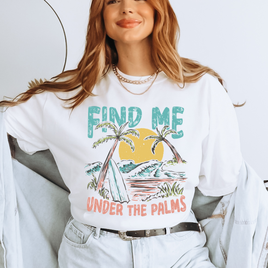 Find Me Under The Palms Vintage T-shirt