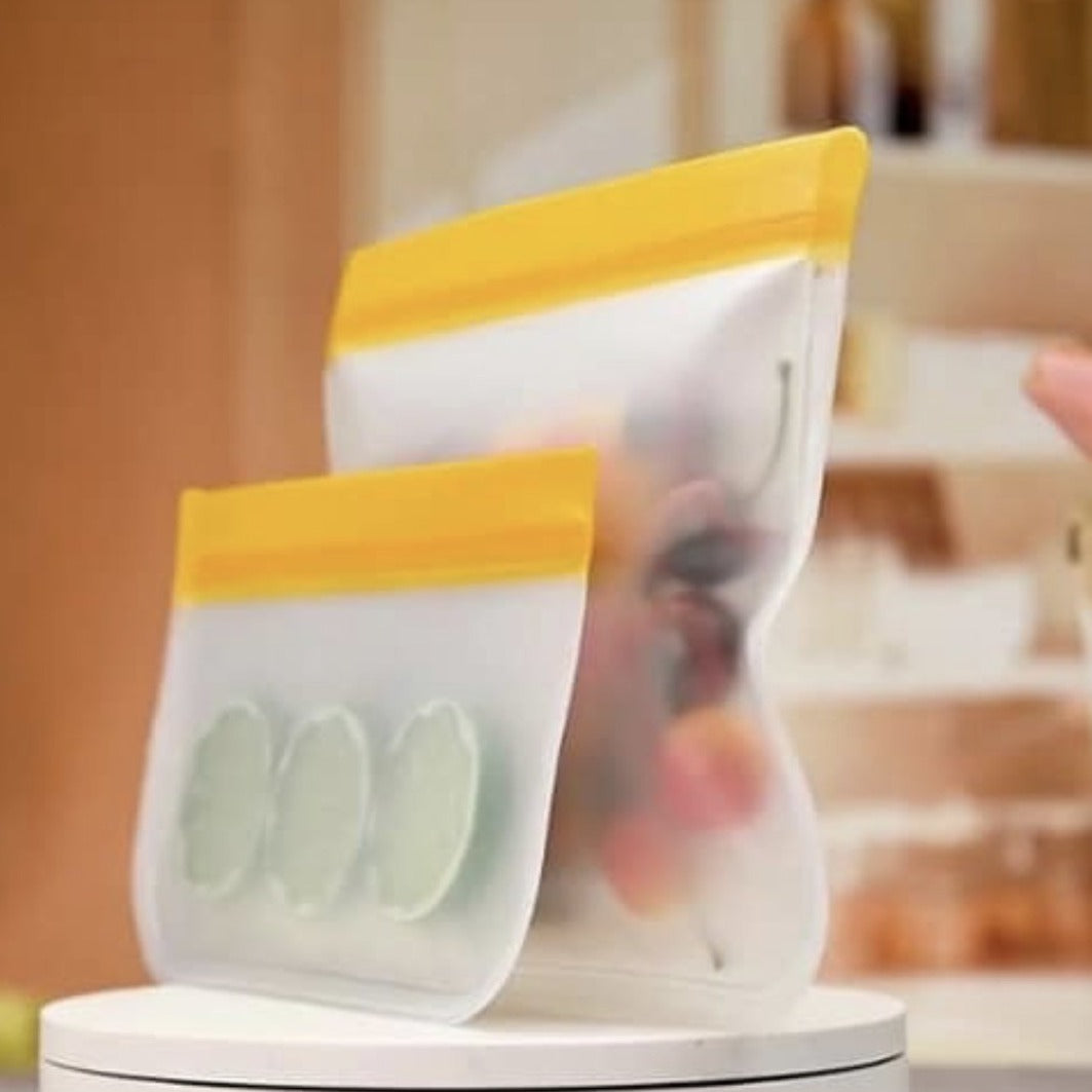 Reusable Peva Sandwich & Snack Bags (1 set/3 bags)