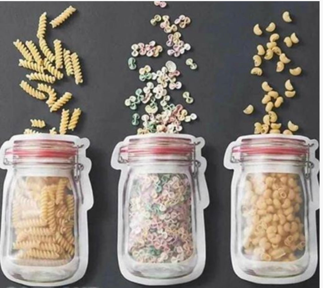 Mason Jar Reusable Bags (6 pieces)