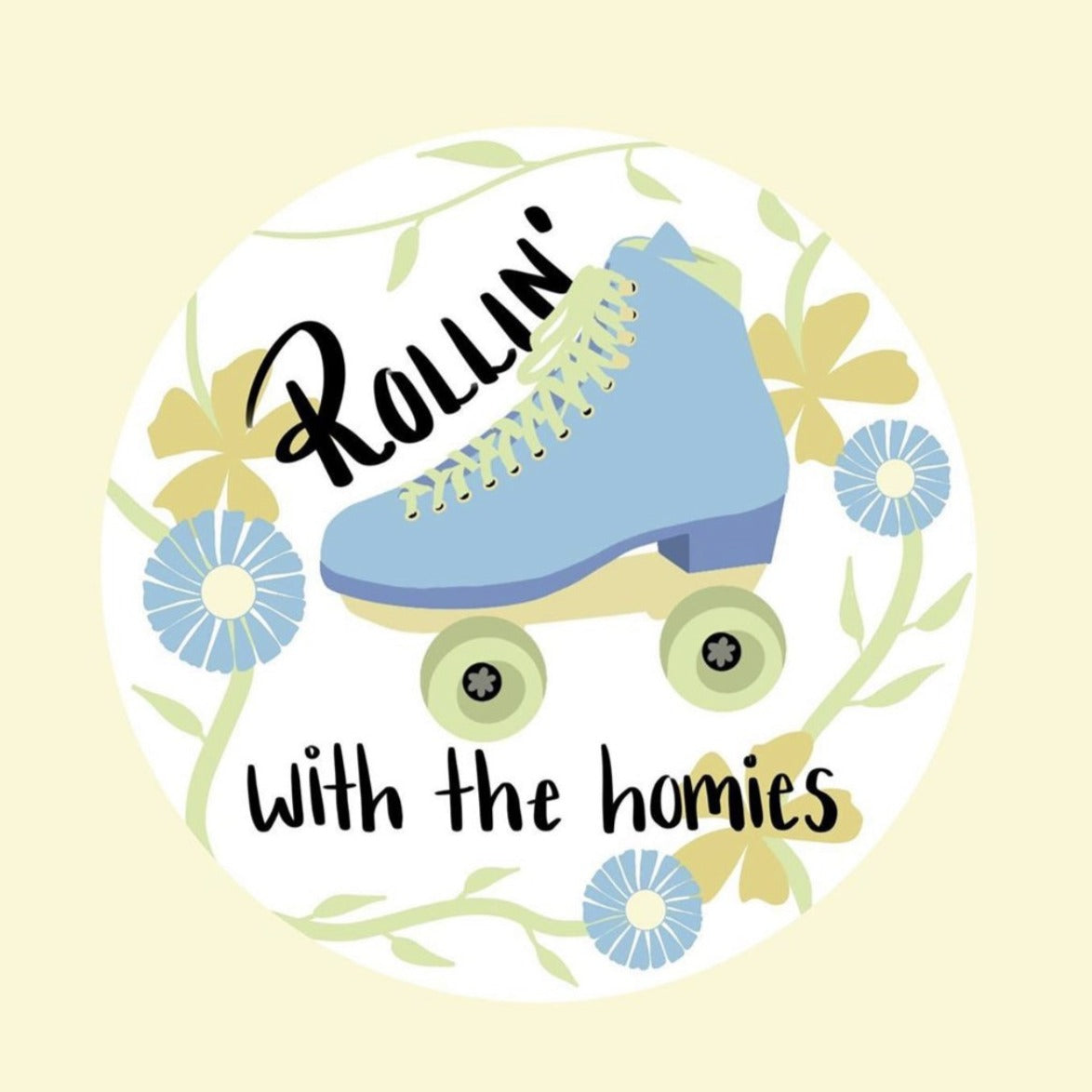 Rollin' With The Homies Floral Sticker