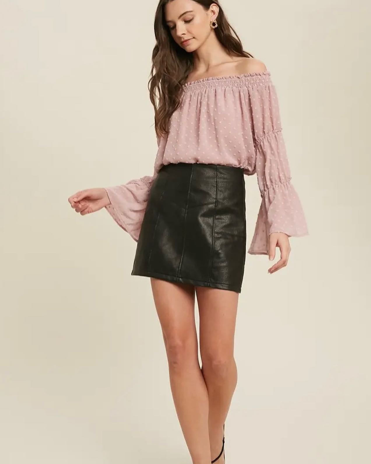 Vegan Leather Skirt