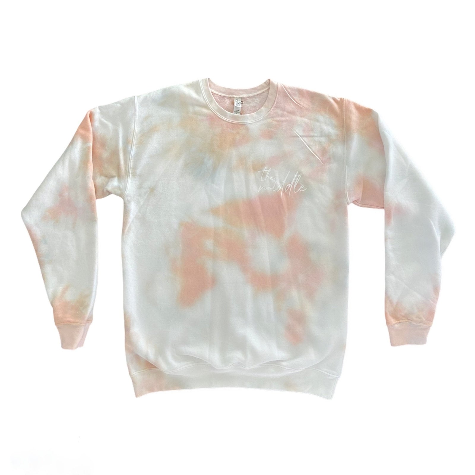 Peachy Tie-Dye Crew Neck Sweater