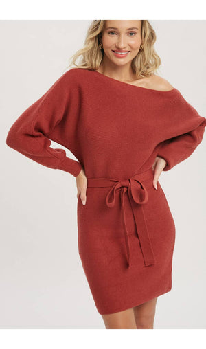 Boatneck Sweater Dress