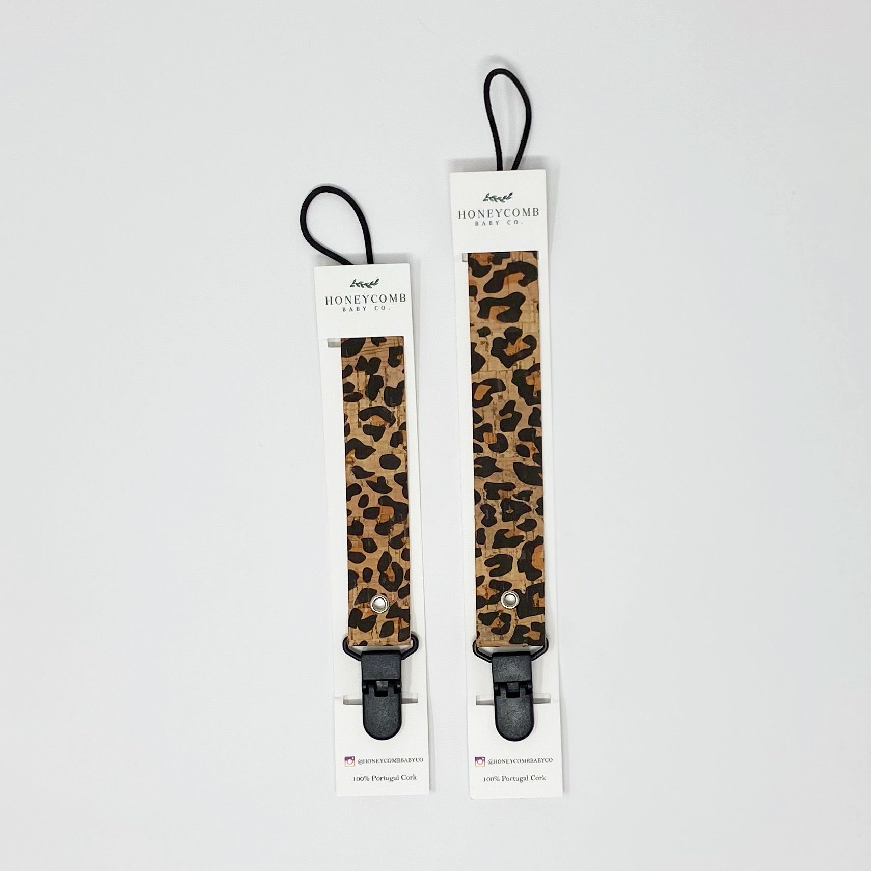 Leopard Cork Pacifier Clip