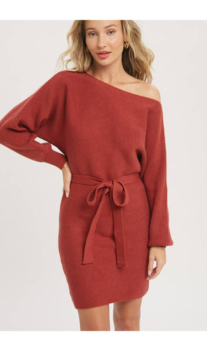 Boatneck Sweater Dress