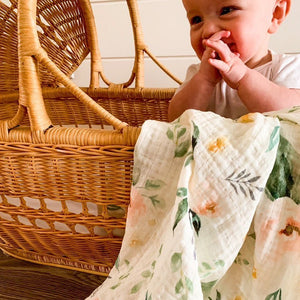 Blush Floral Organic Swaddle