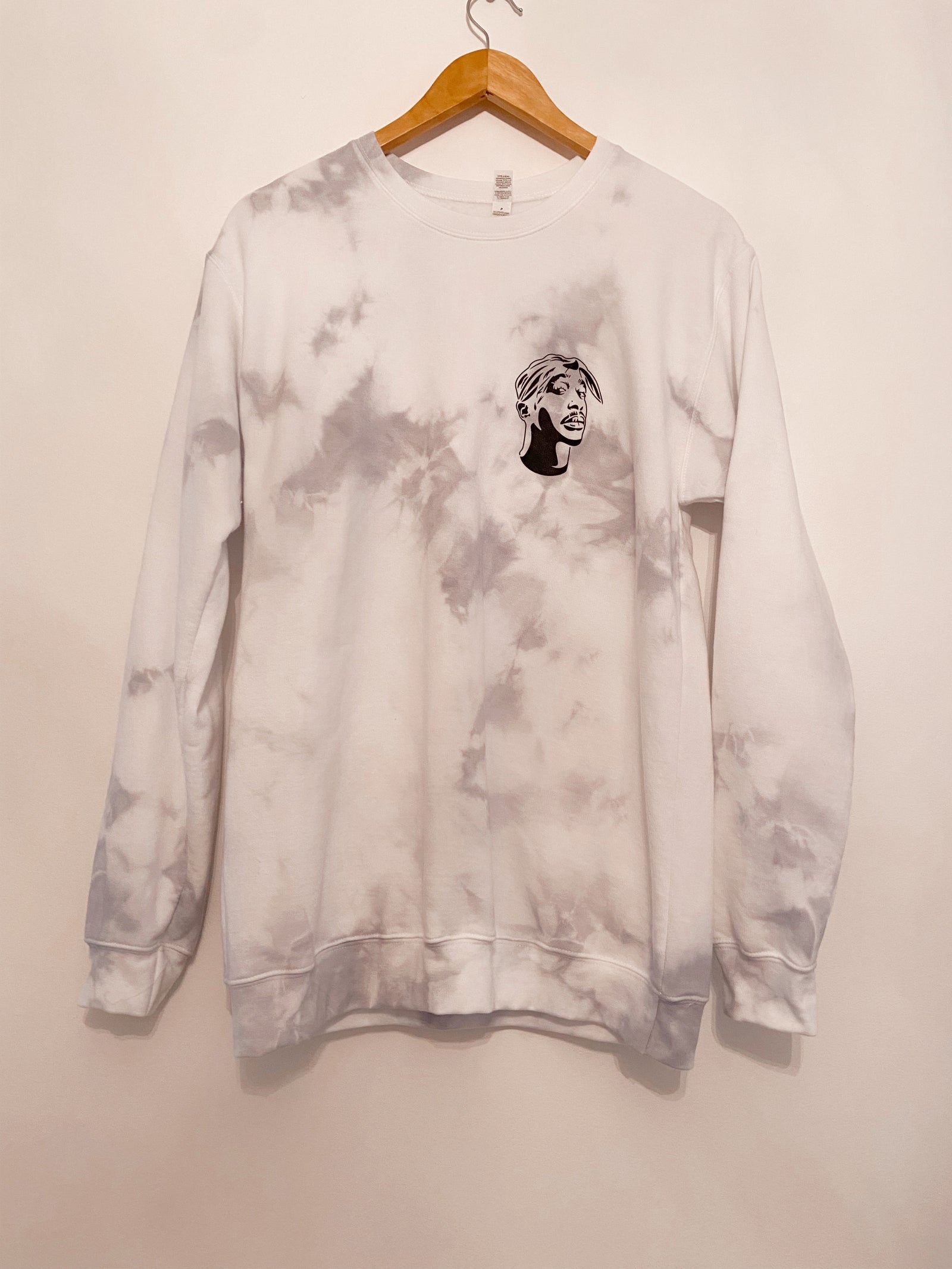 Tupac Tie-Dye Crewneck Sweater