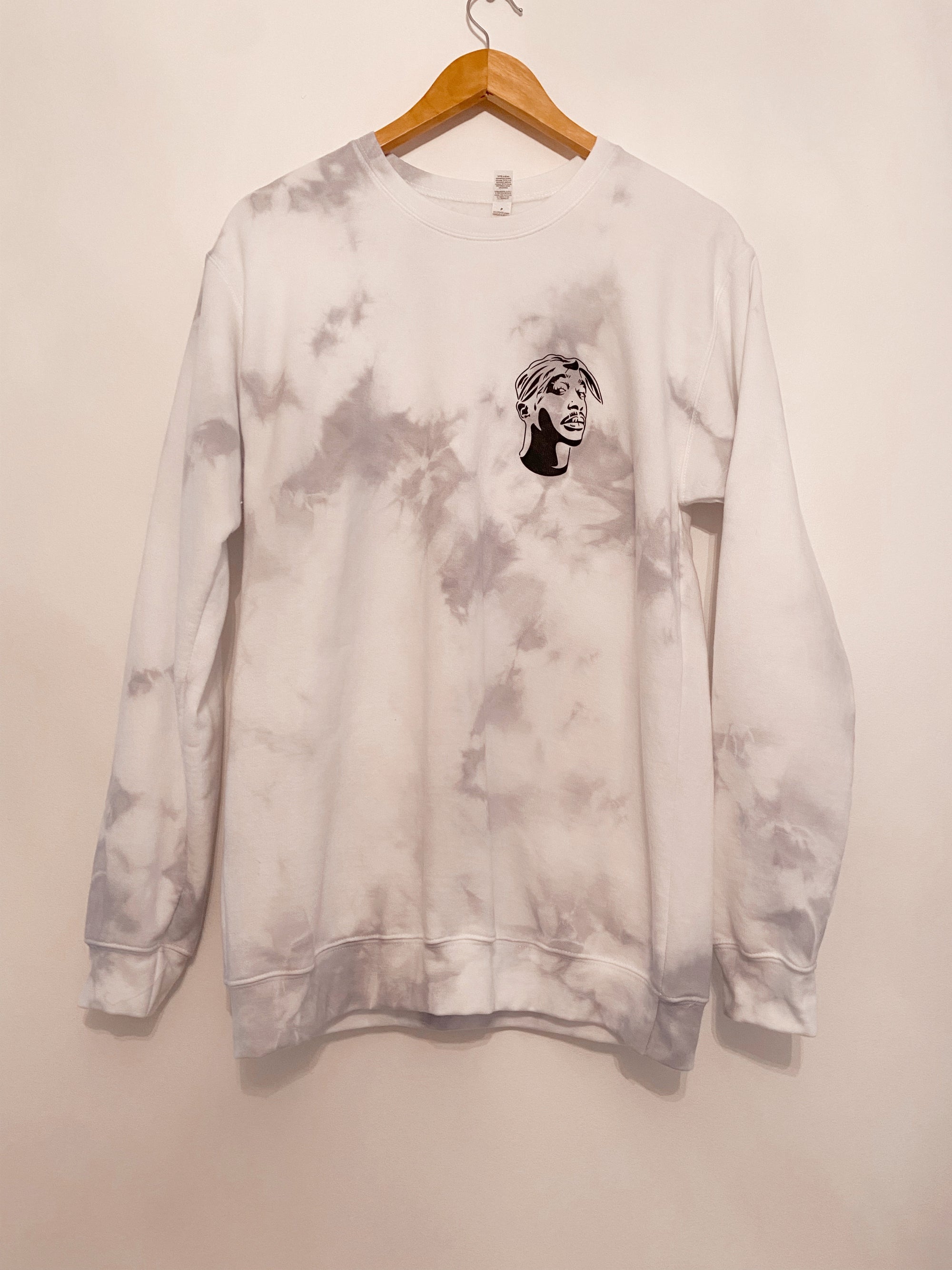 Tupac Tie-Dye Crewneck Sweater