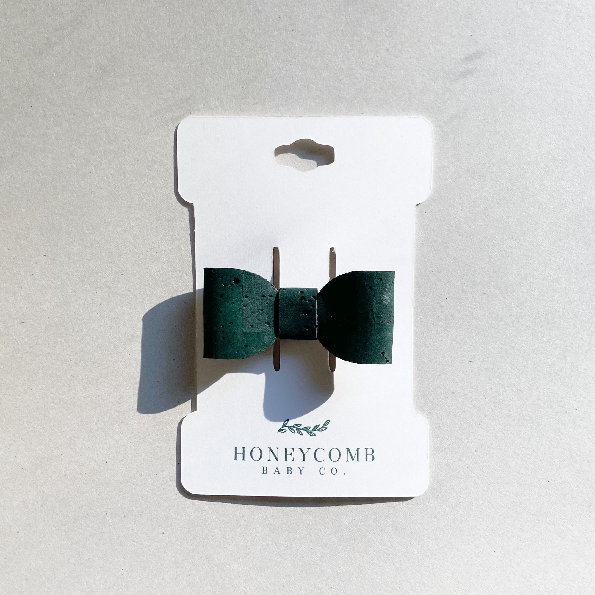 Rylie Bow Hair Clip - Dark Green