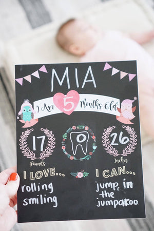 Baby Monthly Milestone Sign