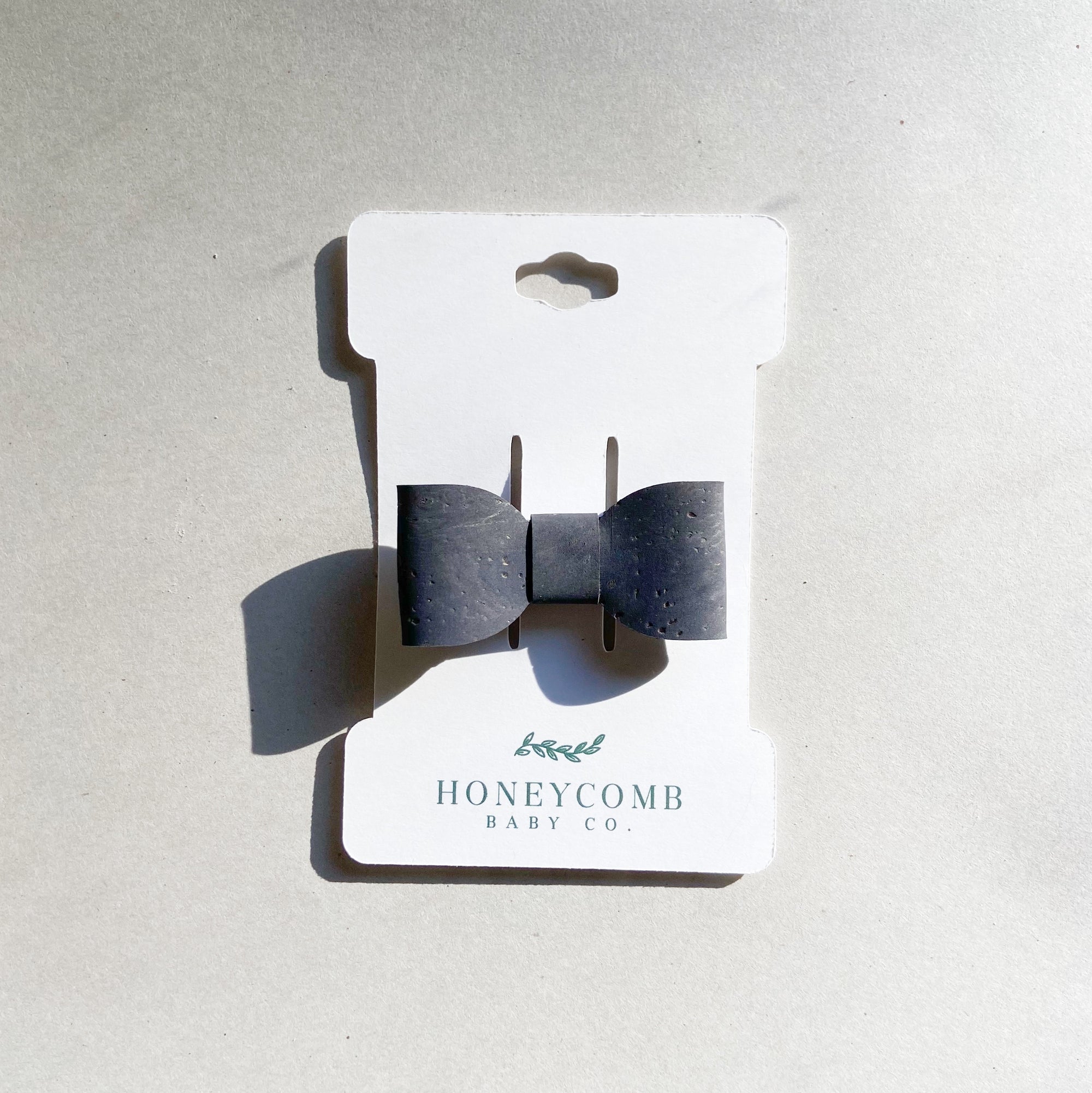 Rylie Bow Hair Clip - Charcoal
