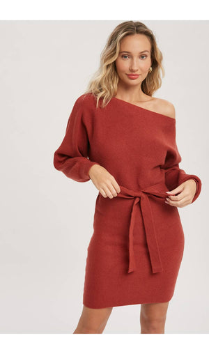 Boatneck Sweater Dress