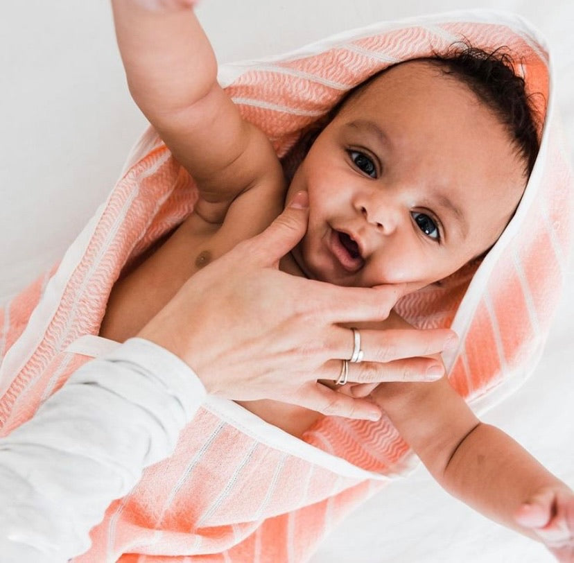 Hooded Baby Turkish Towel - Blush