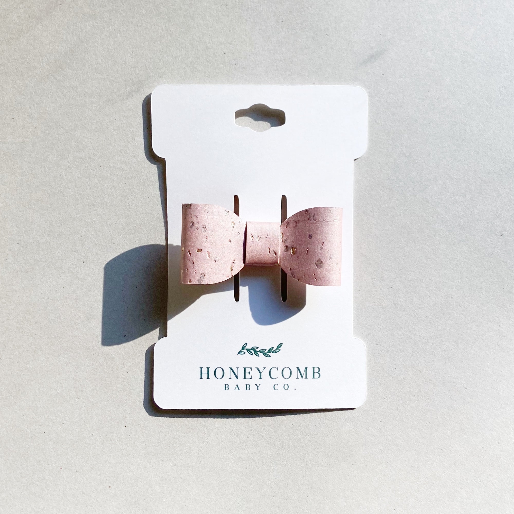 Rylie Bow Hair Clip - Rose Quartz