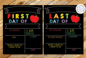 Double Sided First & Last Day of School Reusable Sign